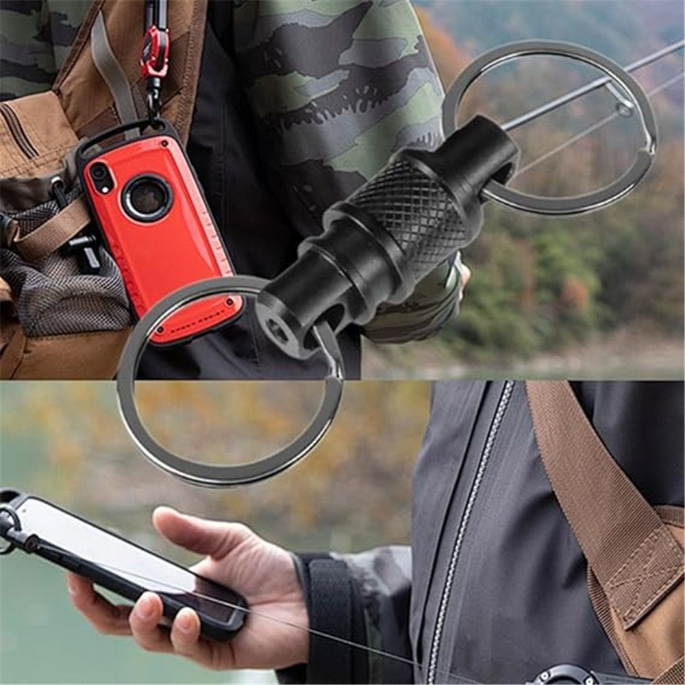 Quick Release Keychain, Carabiner Keychain Key Rings, Detachable Pull Apart Double-End Swivel Key Chain Linker — image 5