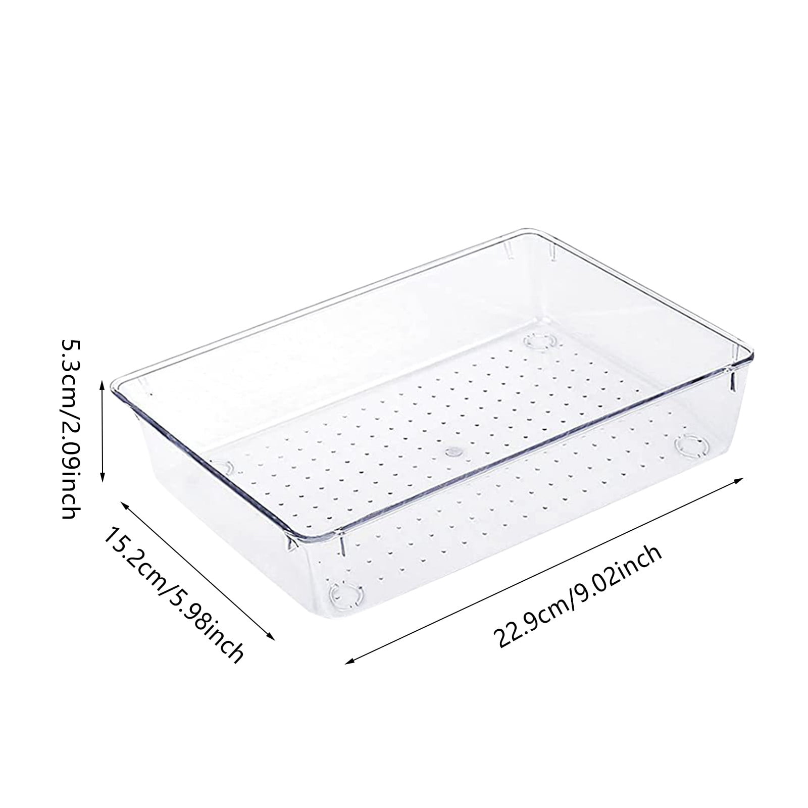 Rectangular Empty torage Box, Plastic Pencil Case, Clear Storage Container for Pencil,Crayon,Sticker,Cosmetics, 1 Pcs, 5.24x2.44x0.98 9.02" x 5.98" x 2.09" โ image 2