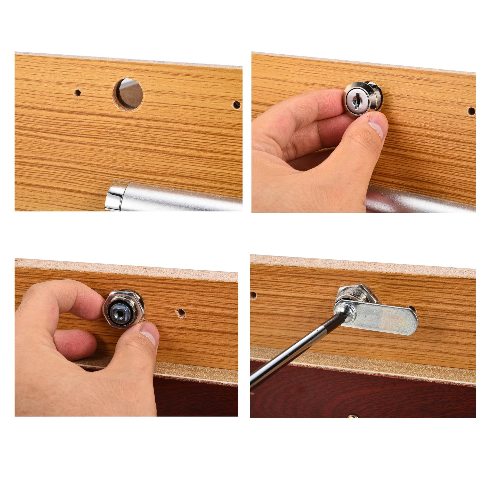 Replacement Secure Drawer RV Camper Storage Lock for Mailbox Truck Vending Machine File Cabinet, Fits on 1" Max Panel Thickness — image 3