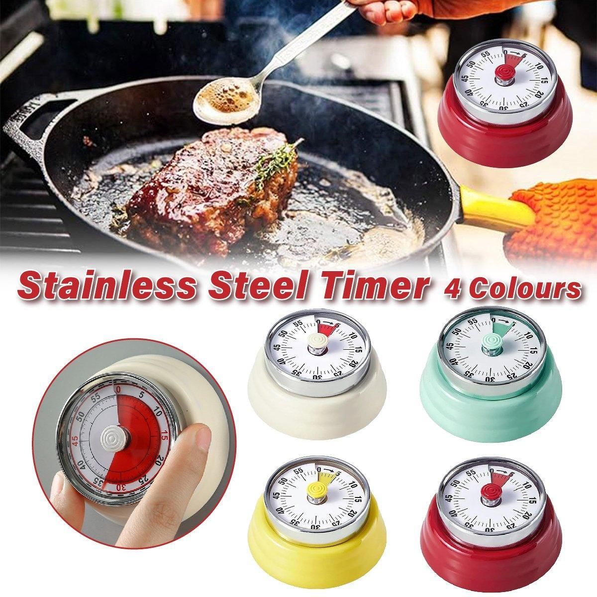 60 Minutes Visual Analog Timer Countdown Clock Time Management Kitchen Tool - Green — image 2
