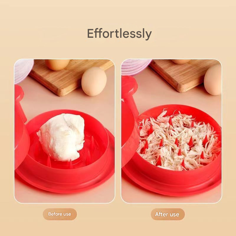 Black Manual Meat Shredder with Spiked Interior for Quick Chicken Separation Professional Rotating Tool for Local Home Kitchens Effortless Meal Prep Solution โ image 4