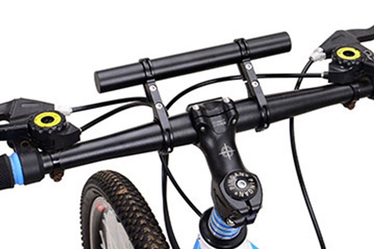 20cm Aluminum Alloy Bicycle Handlebar Extender Mount - Black โ image 3