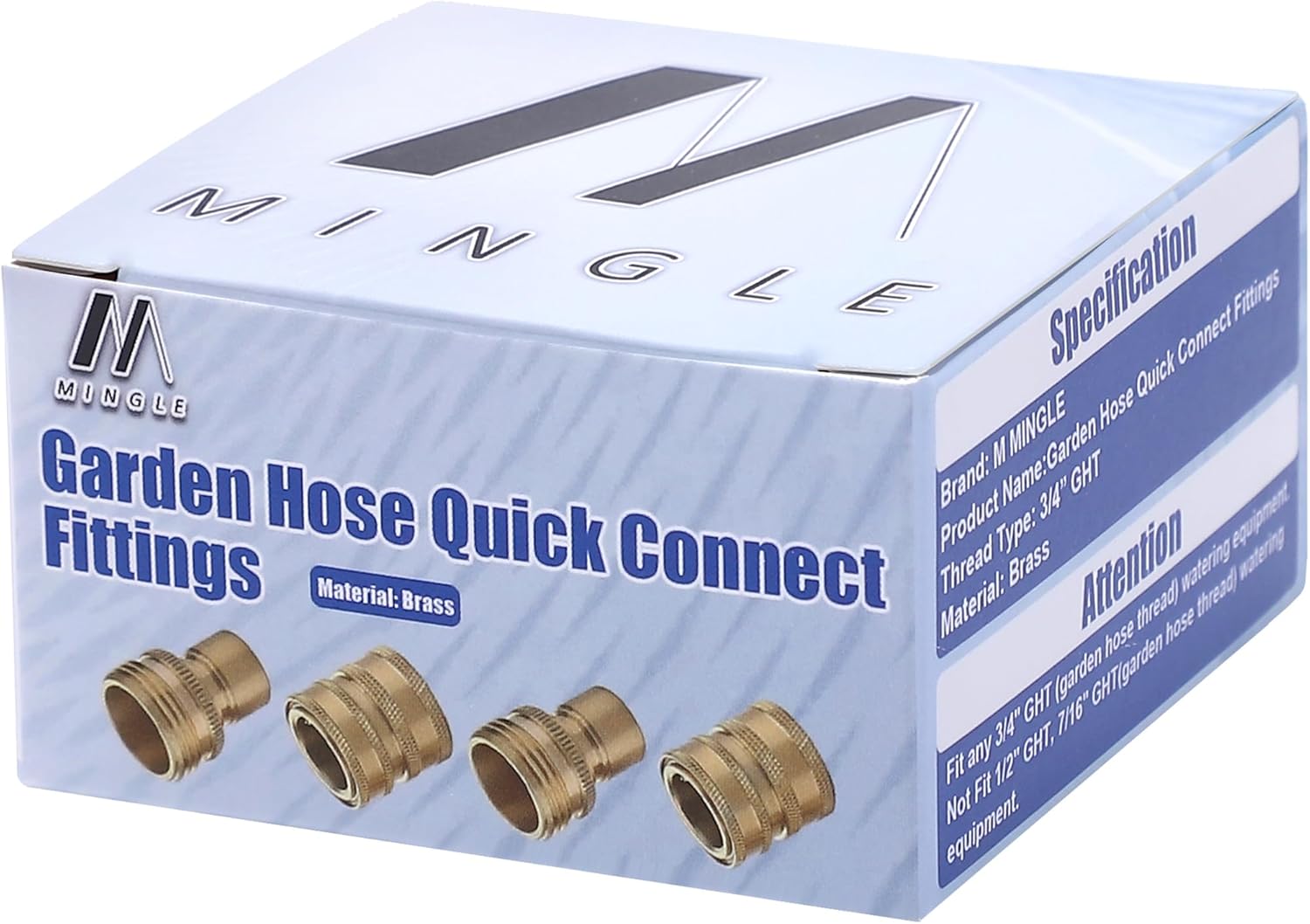 Garden Hose Quick Connect Fittings, 3/4 Inch GHT Solid Brass, Quick Connector Set, 2-Pack โ image 5