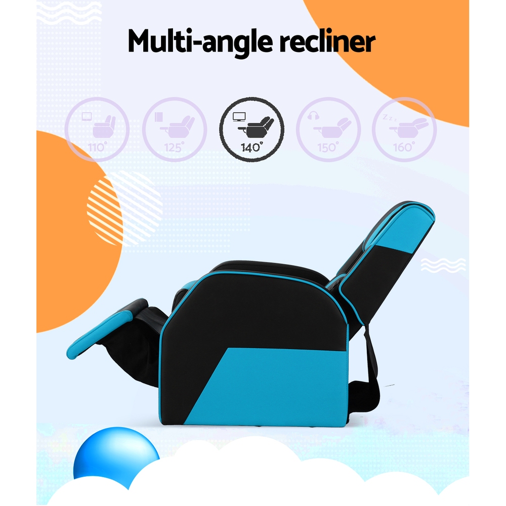 Keezi Kids Recliner Chair PU Leather Gaming Sofa Lounge Couch Children Armchair — image 4