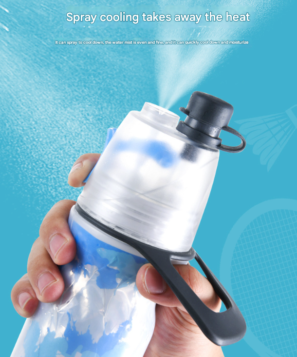 Red 500ML Insulated Sports Water Bottle with Cooling Mist - Triple-Layer Design Keeps Drinks Cold for Hours - Portable PE Misting Bottle โ image 4