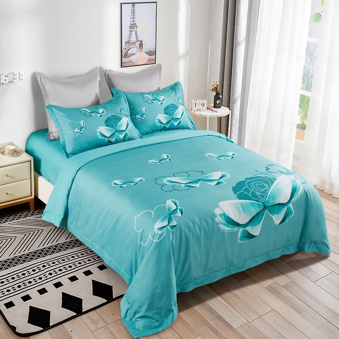 Butterfly Green Quilt Cover Set - Super King Size — image 2