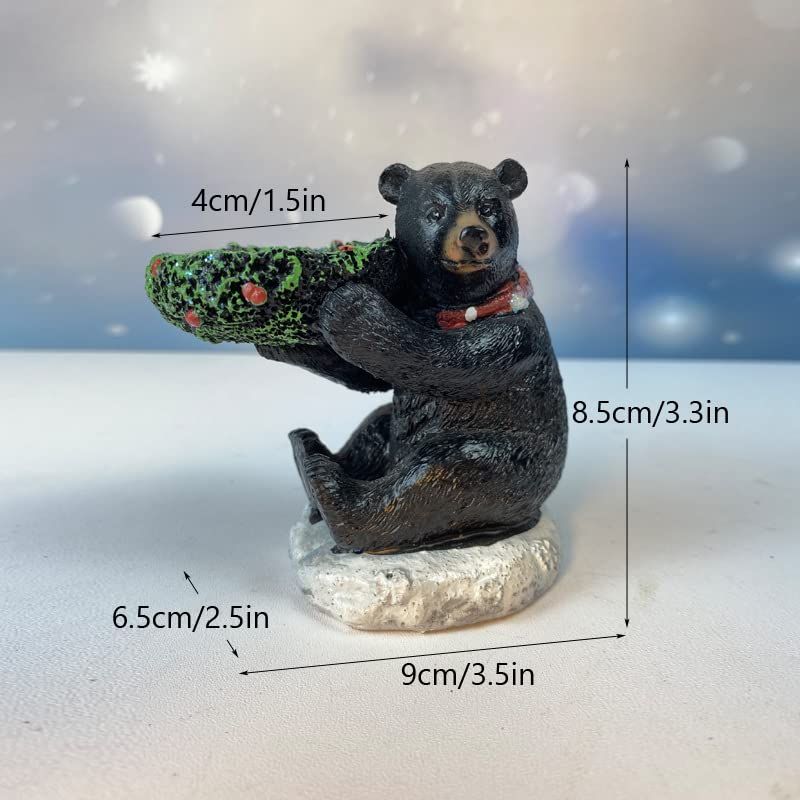 Black Bear Candle Holder, Bear Wishing Candle Holder Statue Candle Holder Bear Cartoon Bear Tea Light Candle Holder — image 2