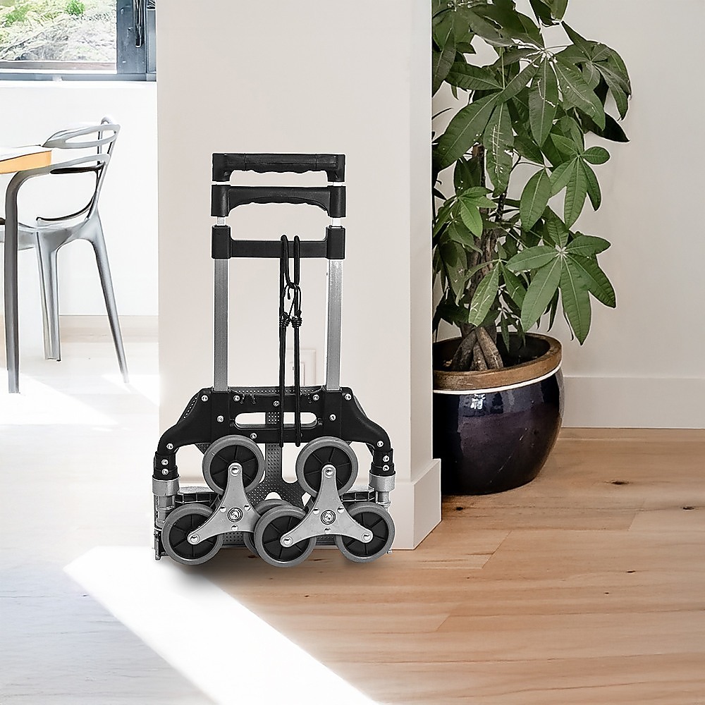 Stair Climbing Trolley 6 Wheels Aluminium Folding Hand Cart Climb Steps โ image 5