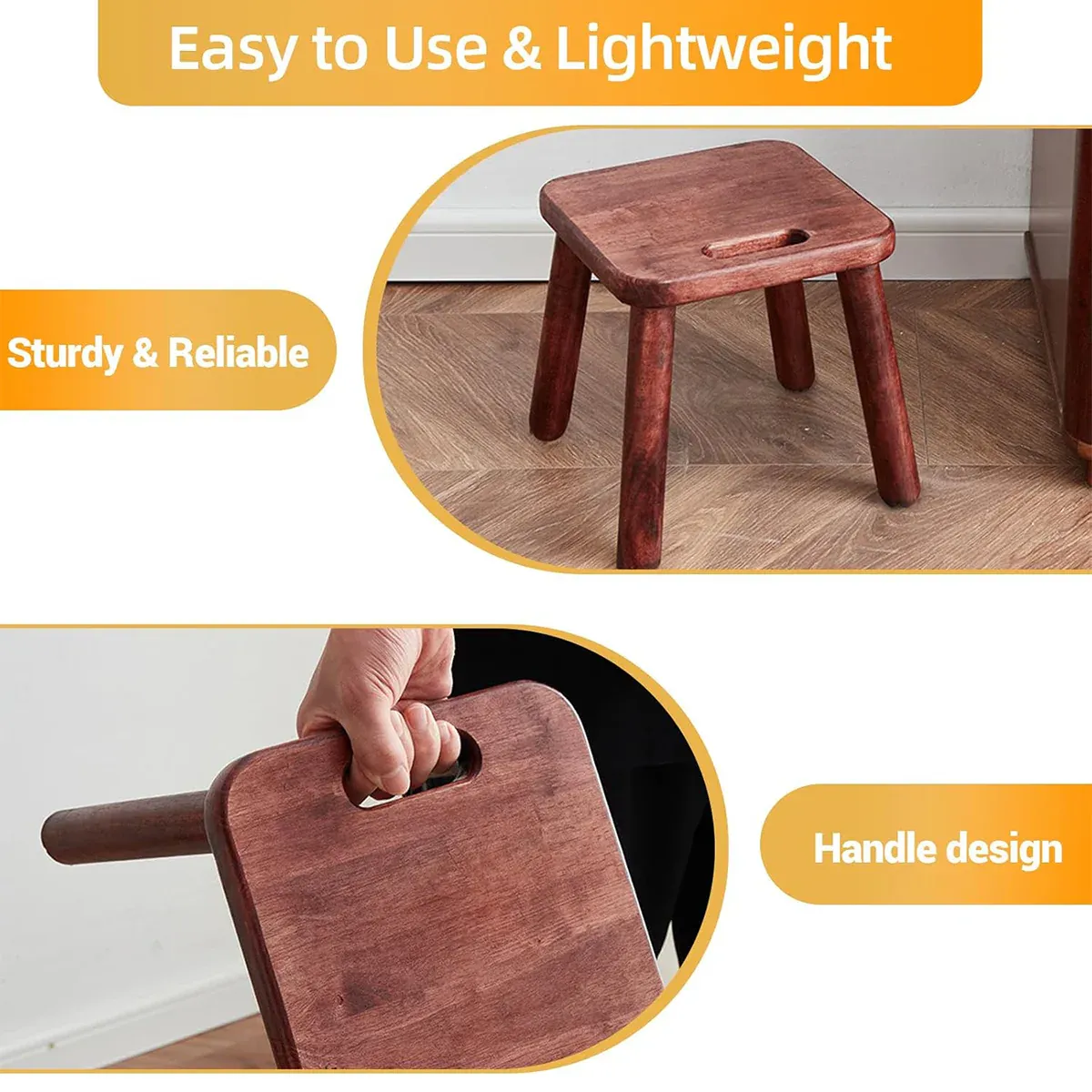 Home Solid Wood Small Bench Shoe Bench Compact Design for Entryway Living Room — image 5