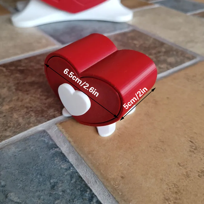 Mini Size Cute Heart-Shaped Jewelry Box (Single Drawer) Red and White — image 4