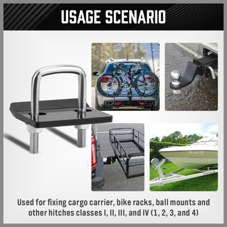 Anti-Rattle Stabilizer Hitch Tightener Bracket Tongue Tow Bar Caravan Trailer — image 5