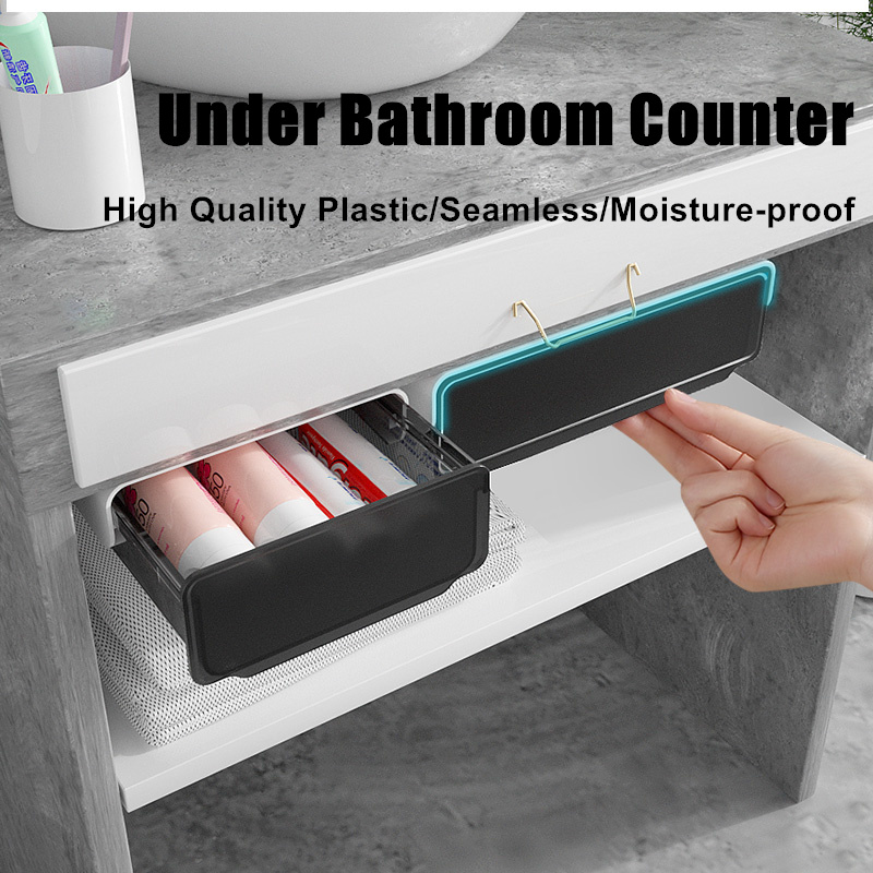Under Desk Drawer Slide-out Large Office Organizers and Storage Drawers - Small Black โ image 6