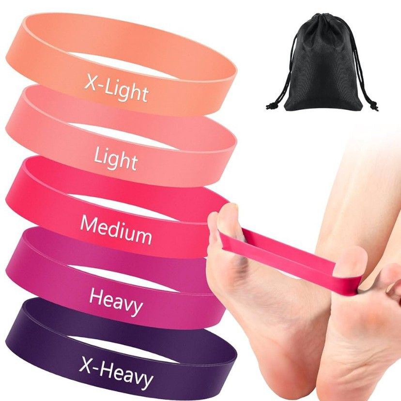 Yoga Cat TPE Finger Pull Ring Resistance Band Dark pink finger tension ring arch training belt 25-30lbs — image 6