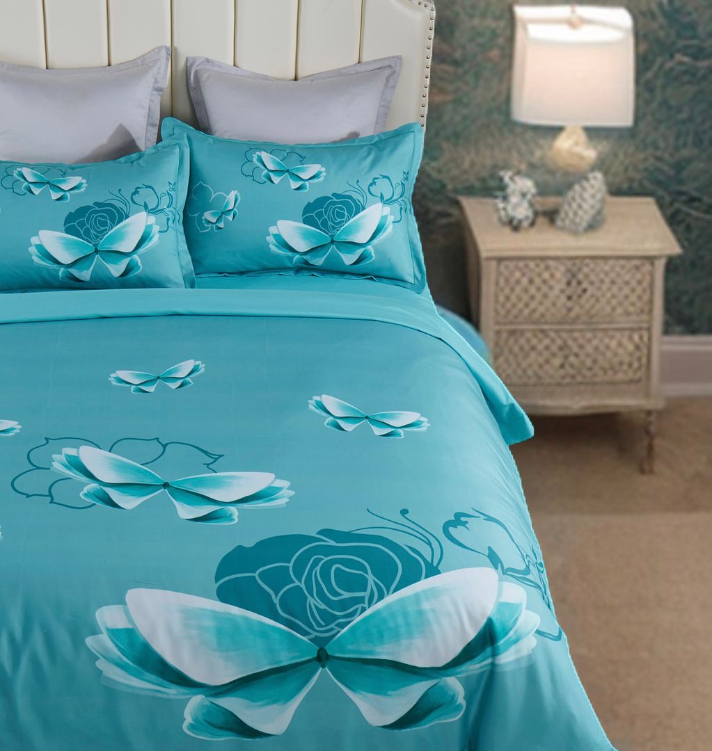 Butterfly Green Quilt Cover Set - Queen Size — image 3
