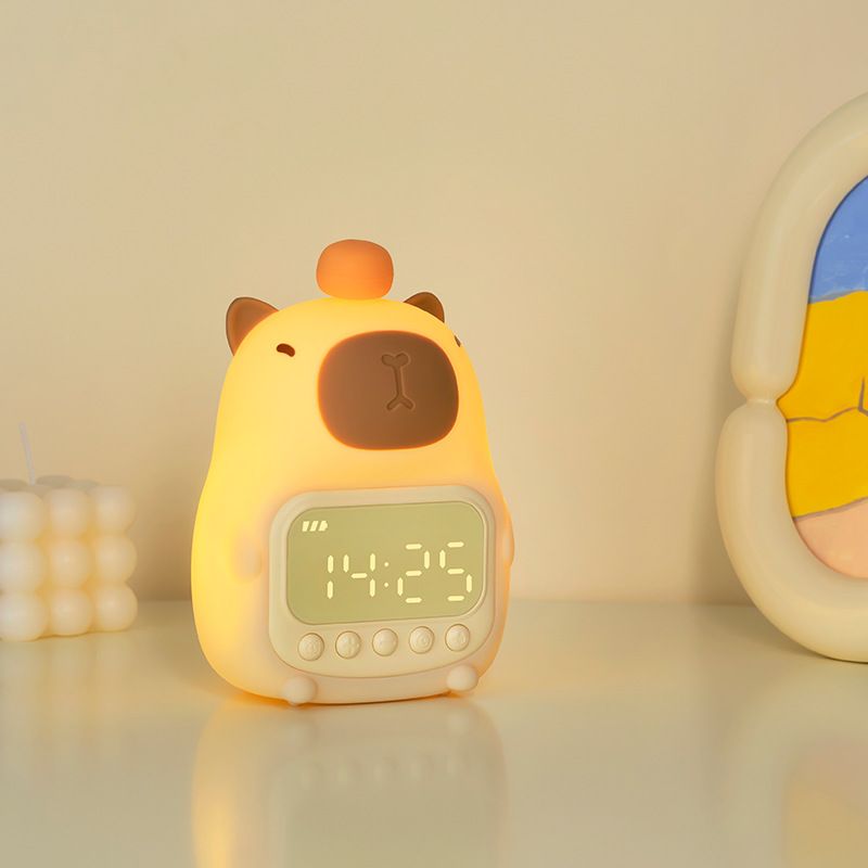 Cute Nursery Lamp, Silicone Animal Kids Baby Night Light Rechargeable Tabletop Decoration Lamp, Capybara lamp for Baby, Kids — image 2