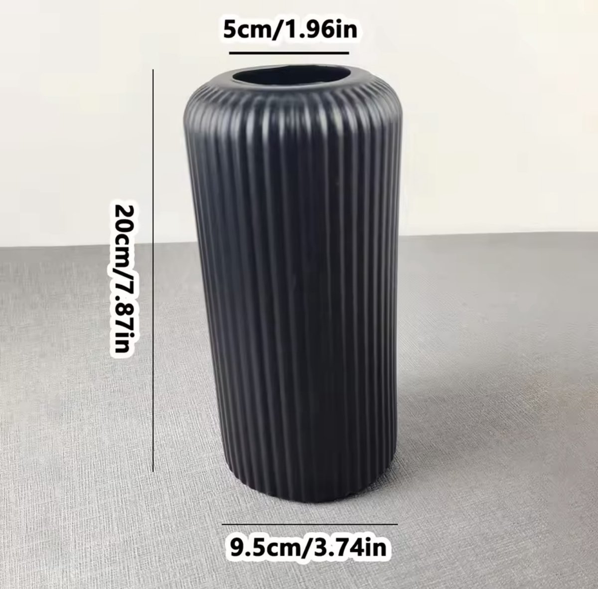 Luxurious Black Vase - Modern Style - Home Furnishings - Chic - Classic Style - Matte Black Interior - Modern Interior - Classic Model - Vase - Flower Vase โ image 4