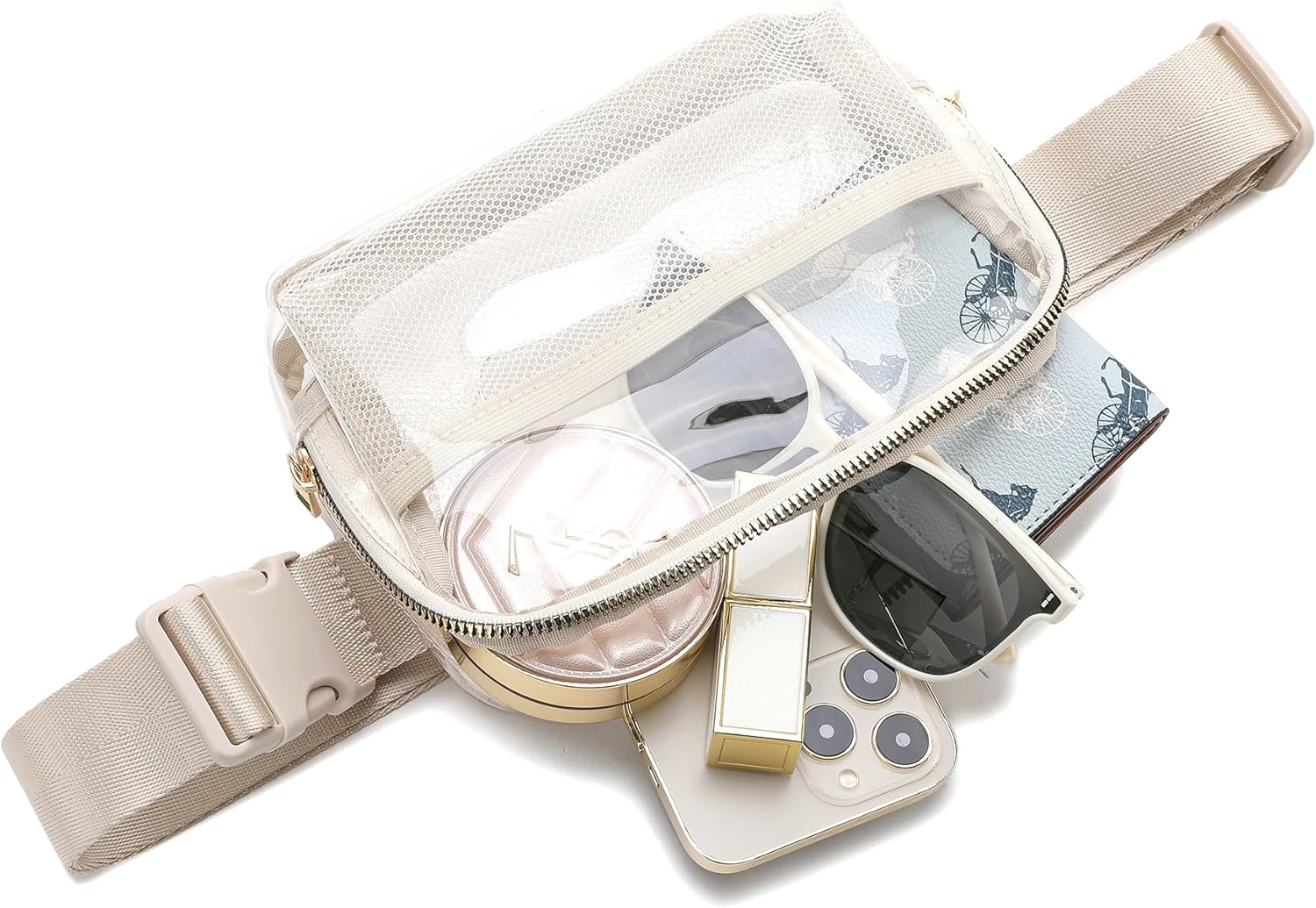 Clear Belt Bag Clear fanny pack stadium approved for Women Men with Adjustable Strap Clear Crossbody Bag Waist Bag for Concerts Sports Travelling Hiking โ image 6