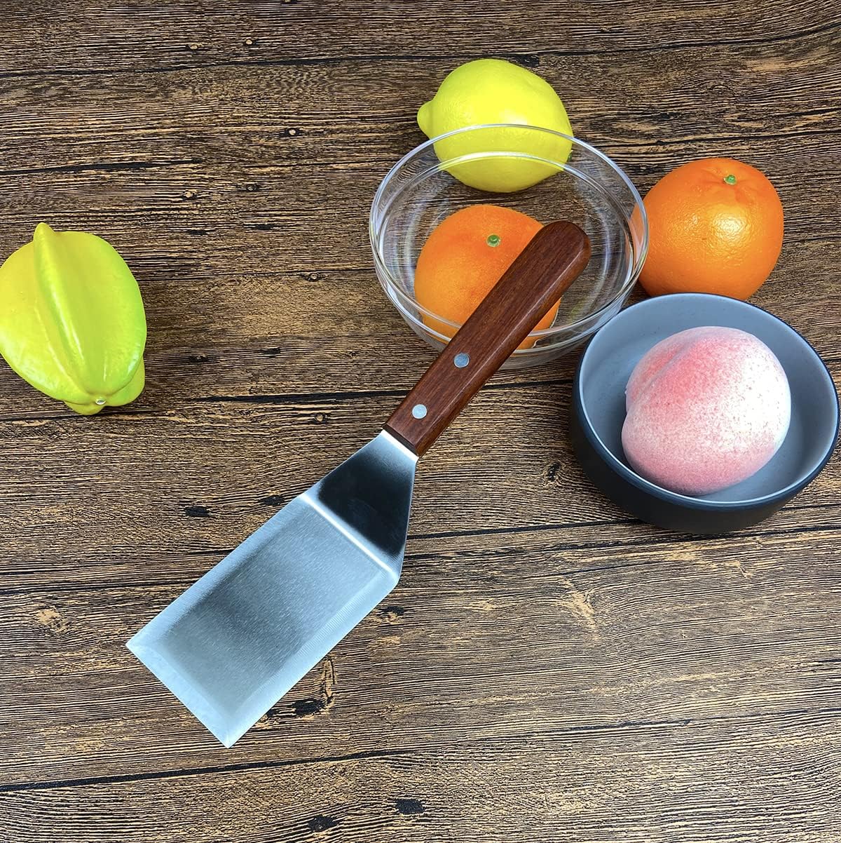 Metal Spatula for Cast Iron Skillet Grill Stainless Steel Spatula for Burger, Fish Turner Griddle Spatula, Spachulas Egg Flipper, Flat Top Metal Spatula for — image 2