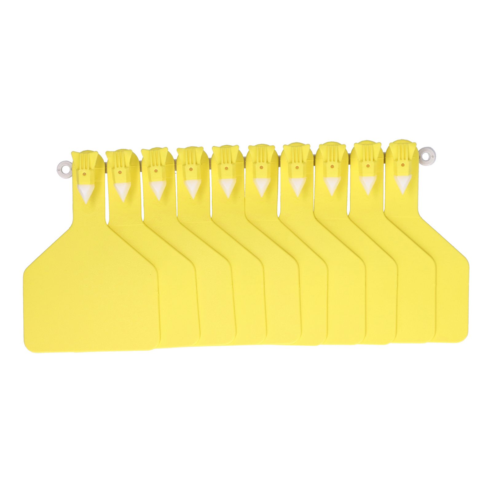 100Pcs Plastic Integrated Ear Tag Kit Livestock Farm Ear Label Tag for Cow Cattle Identification Yellow — image 2