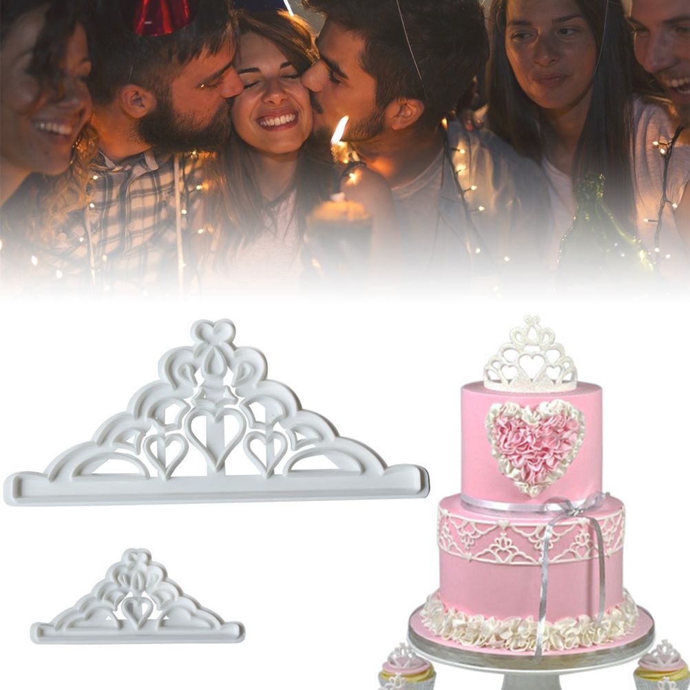 2PCS Crown Biscuit Cutter Set Crown Shape Cupcake Decorating Gumpaste Mould Kitchen Baking Tools for Dough Clay โ image 4