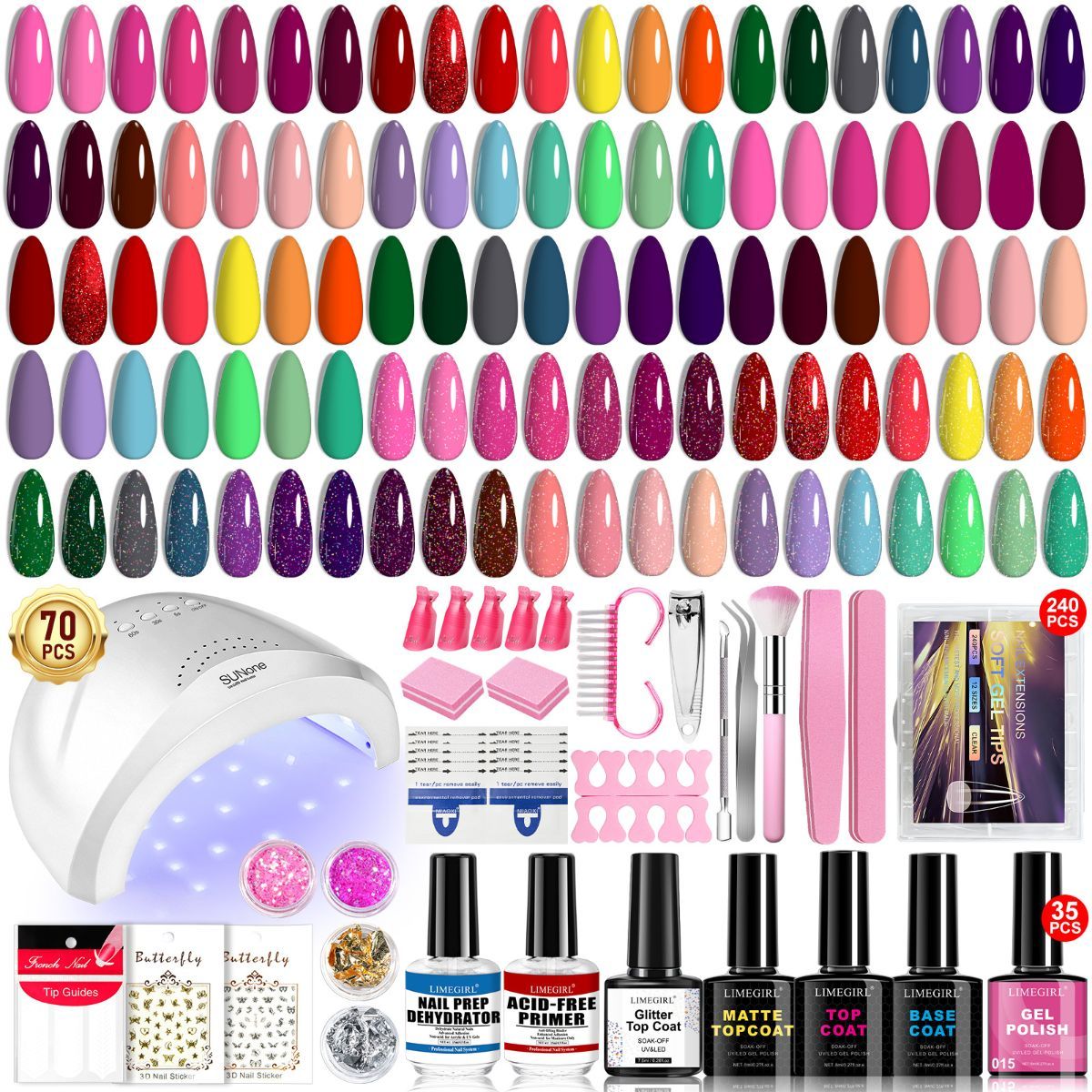 Nail Art Kit Gel Lamp Nail Grinder Nail Polishes Nail Art Tools Nail - Multi - Size CN164-1 — image 6