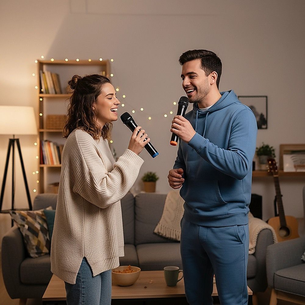 2 x Wireless Microphone Handheld Cordless Professional Mic Karaoke Receiver — image 3