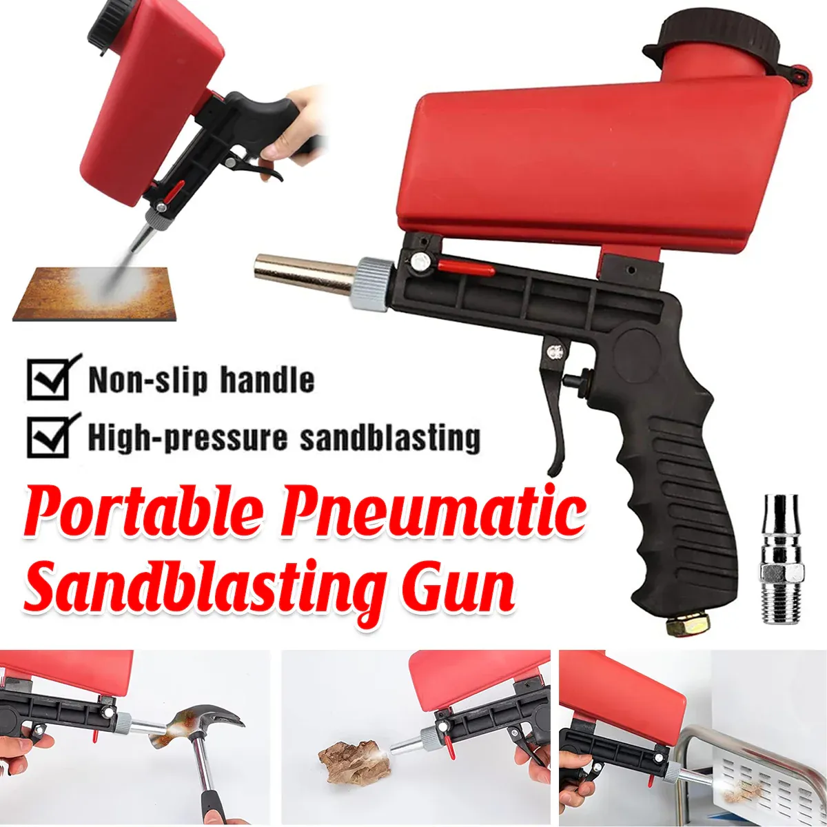 Handheld Sandblasting Tool Portable Pneumatic Tool For Rust Paint Cleaning Use โ image 5