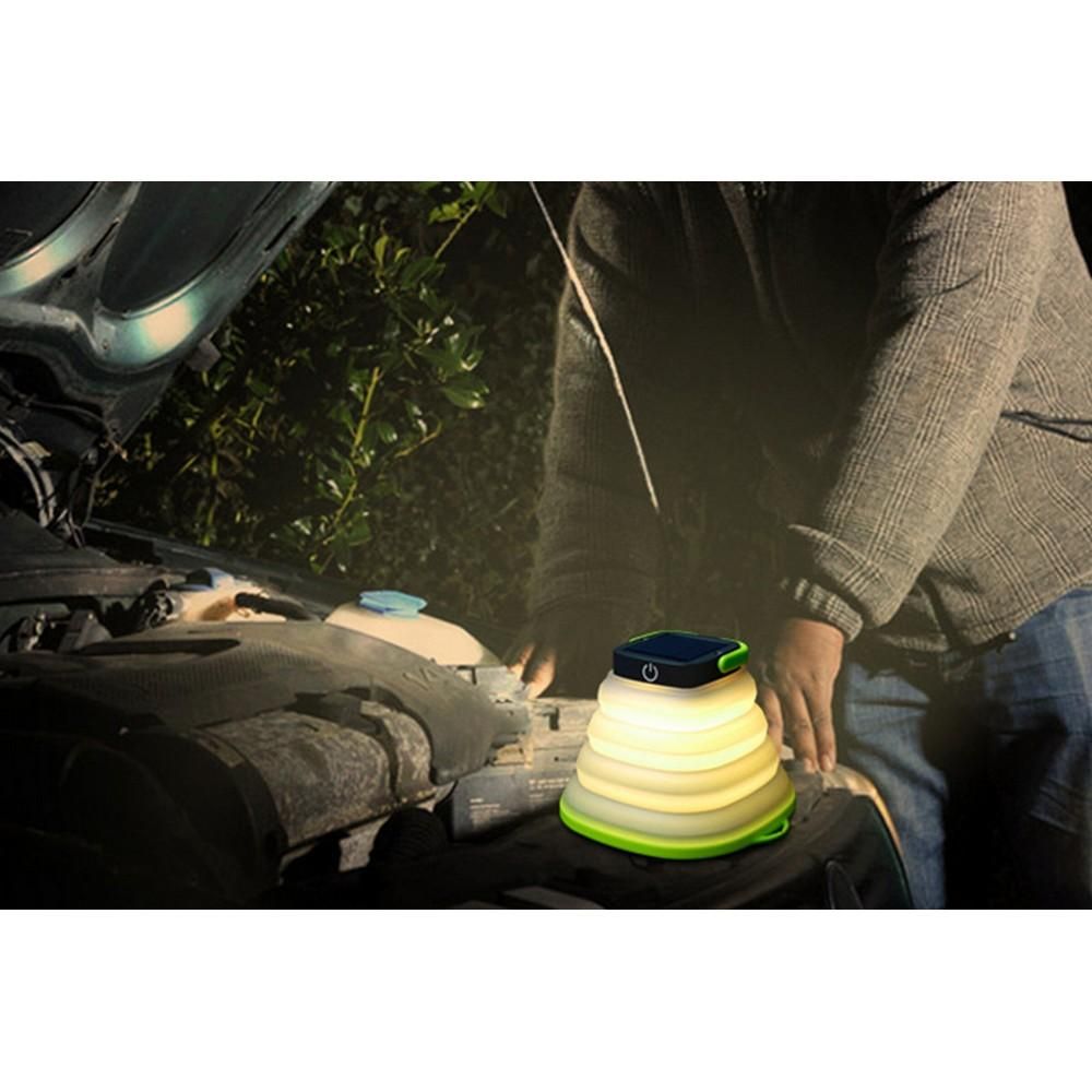 2Pcs Collapsiable Solar Lamp -Black and Green โ image 6