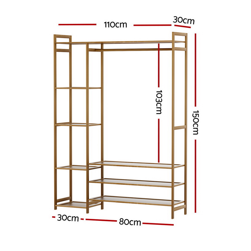 Artiss Wardrobe Clothes Rack Airer Coat Stand — image 4