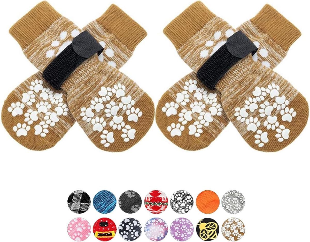 Anti Slip Dog Socks to Prevent Licking Paws, Dog Shoes for Hot Pavement, Dog Booties for Small Medium Large Senior Dogs, Traction Control Boots & Paw — image 4