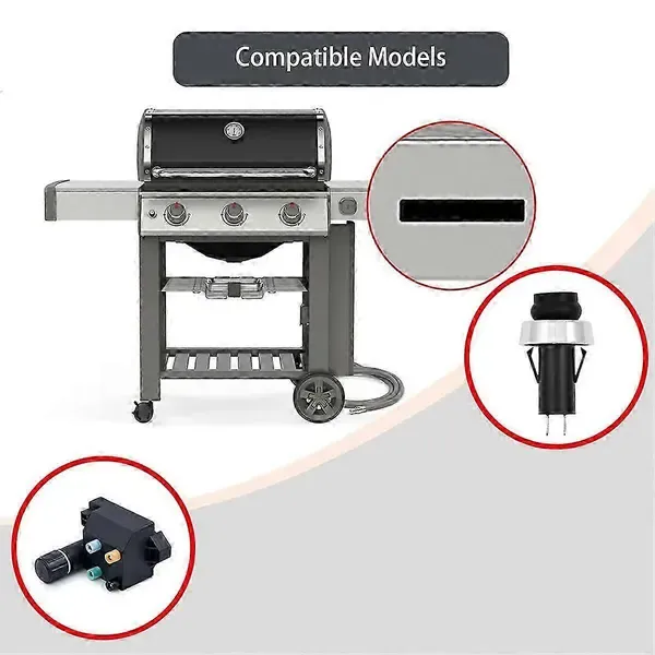 Grill Igniter Replacement Kit for Weber Genesis II Gas Grill Spark Generator Plastic Metal, for Gas Grill Repair and BBQ Maintenance, Black — image 3