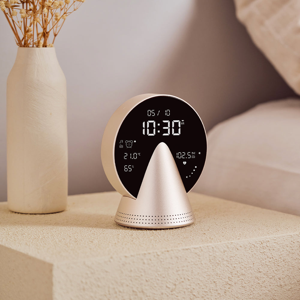 Lexon Conic Radio Alarm Clock With Fm & Built-In Bluetooth Speaker - Gold — image 4