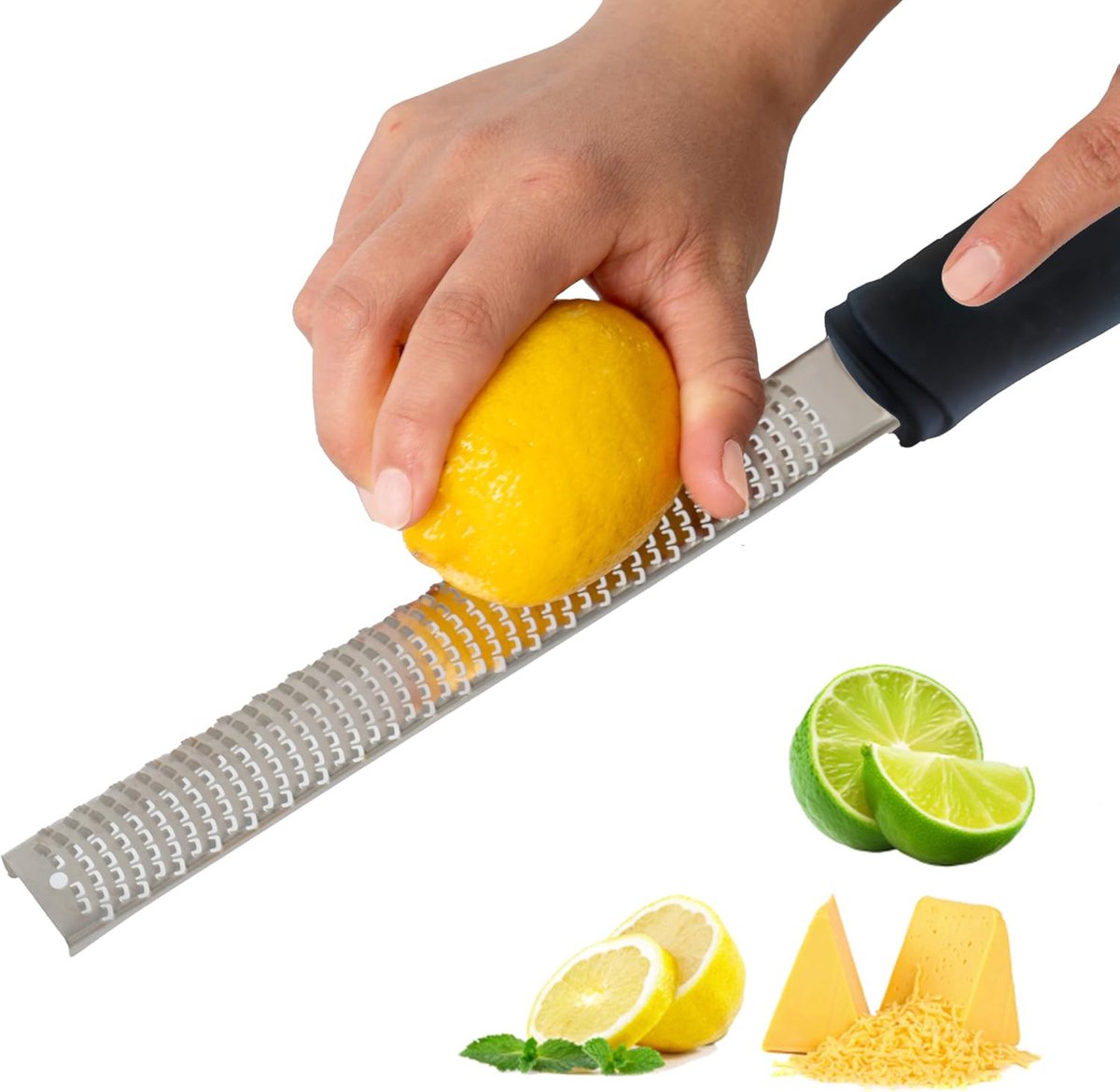 Grater - Professional zester - Fast and efficient Lemon grater - Multifunctional Long hand grater - Cheese grater - Ginger grater - Garlic grater - Narrow long — image 4