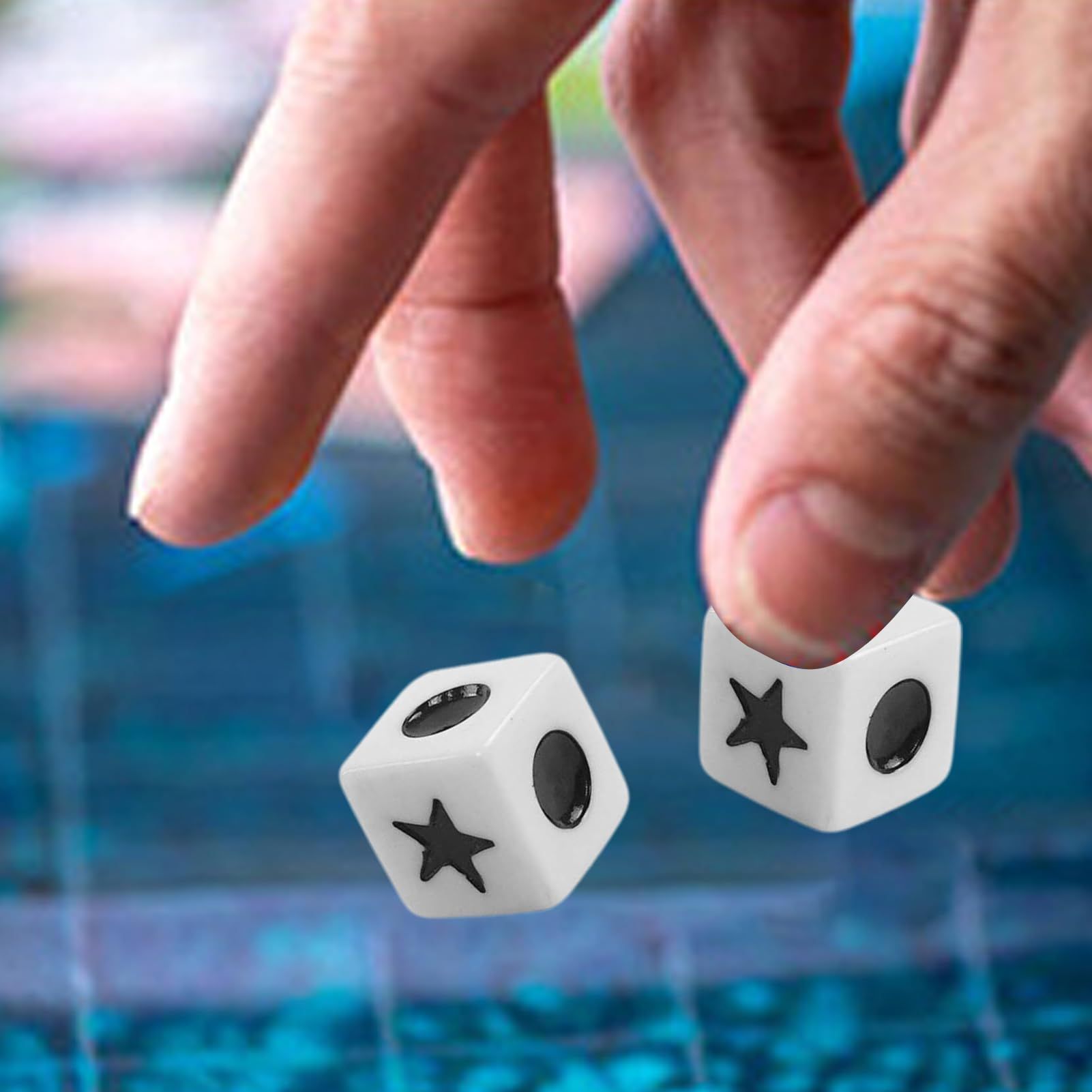 5Pcs Left Right Center Dice Six Sided 16mm Standard Size Acrylic Dice Easy to Grip Game Dice Games Standard Dice 16mm — image 4