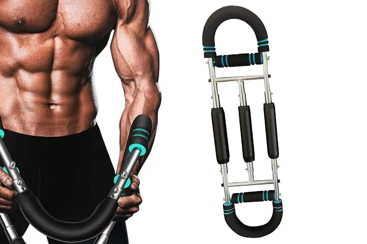 Twister Arm Trainer Adjustable Twister Arm Chest Exerciser With 3 Springs - Blue β image 5