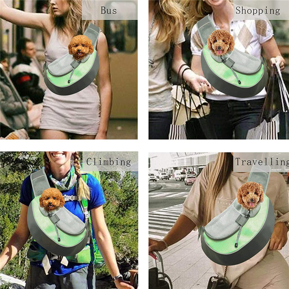 Black Hands-Free Pet Chest Carrier - Breathable Mesh Crossbody Bag for Dogs & Cats within 5KG โ image 4