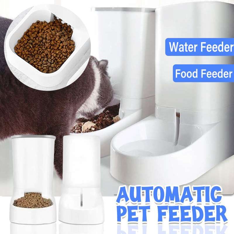 Automatic Pet Dog Cat Food Water Dispenser Feeder Self Feeding Bowl Bottle - Food — image 2