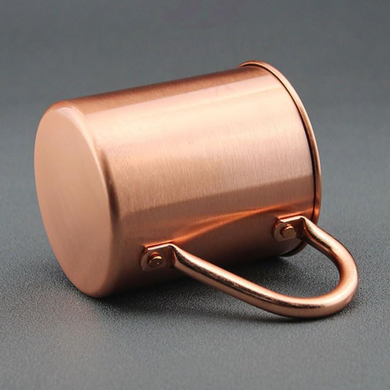 Moscow Mule Mug Pure Copper Without Inside Liner, Sports Straight Cup Handle for Cocktail Coffee Beer Milk Water โ image 3