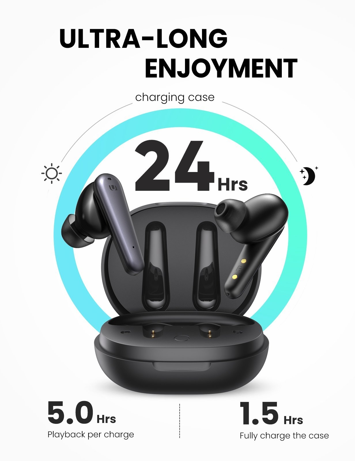 UGREEN 80650 T1 Wireless Earbuds White โ image 5