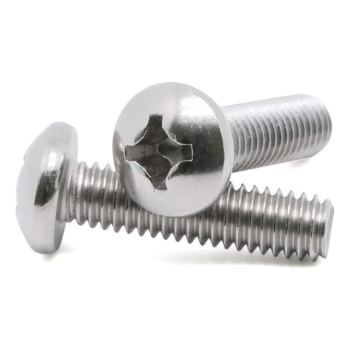 8-32 × 1/2" (1/4" to 3" Available) Pan Head Machine Screws, Full Thread, 304 Stainless Steel 18-8, Pack of 100 — image 4