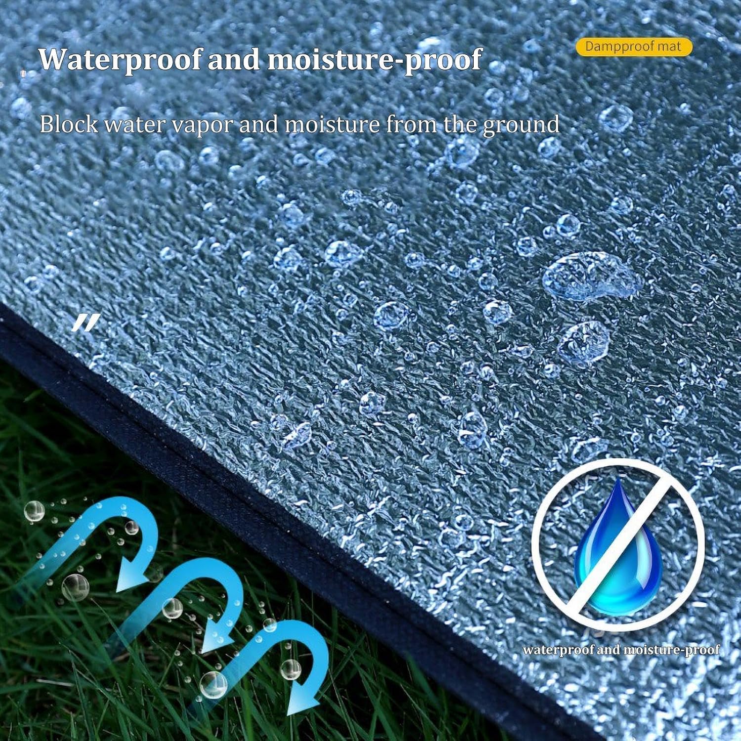 200 × 200CM Aluminium Foil Camping Mat, Insulating Waterproof Thermal Foam Sleeping Mat For Camping, Sleeping Roll Pad Of Aluminum Foil, Foldable Double-sided — image 6