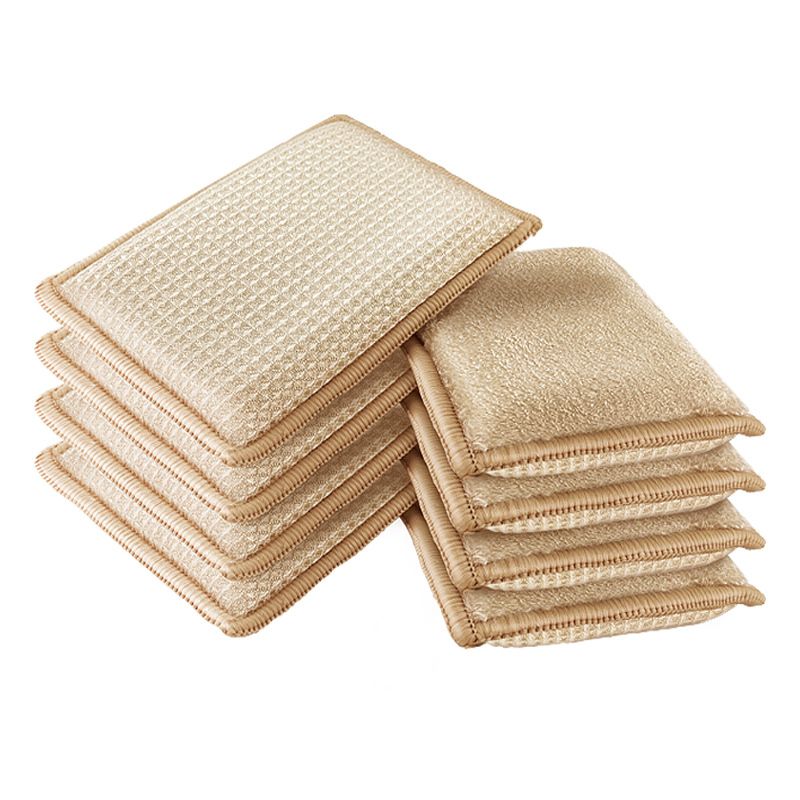 Bamboo Natural Absorbent Sponges Kitchen Cleaning Sponges Reusable Dish Washing Sponges Beige (6 Pack) โ image 4
