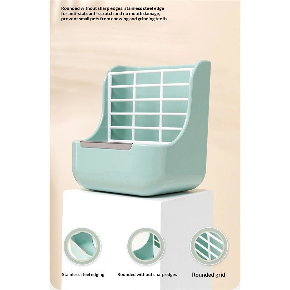 2 in 1 Food Hay Feeder for Guinea Pig, Rabbit Feeder, Indoor Hay Feeder for Guinea Pig, Rabbit, Chinchilla, Feed Bowls Use for Grass & Food (Blue) โ image 5