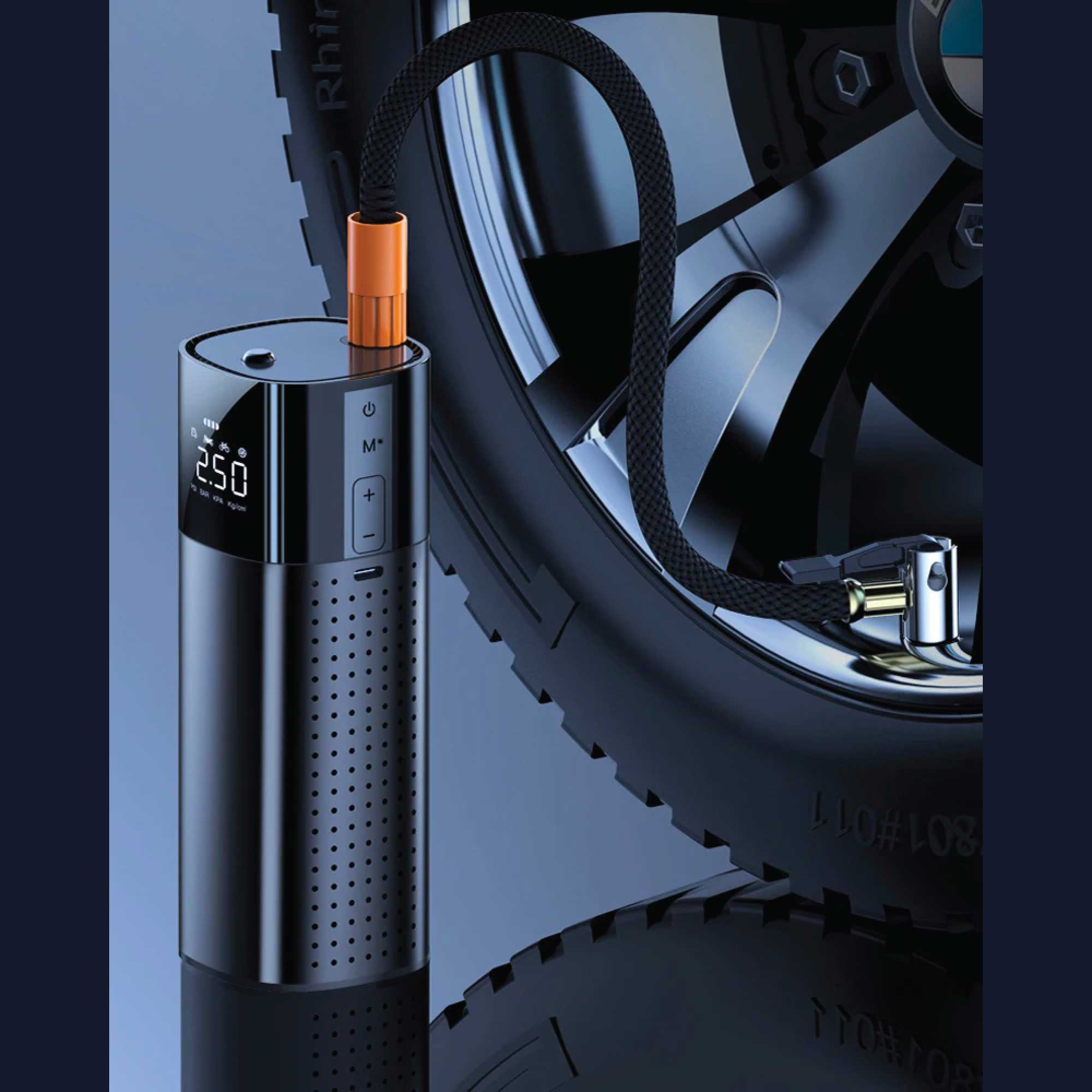Portable Tyre Inflator - Rechargeable Car Bike Tire Air Pump Compressor — image 2