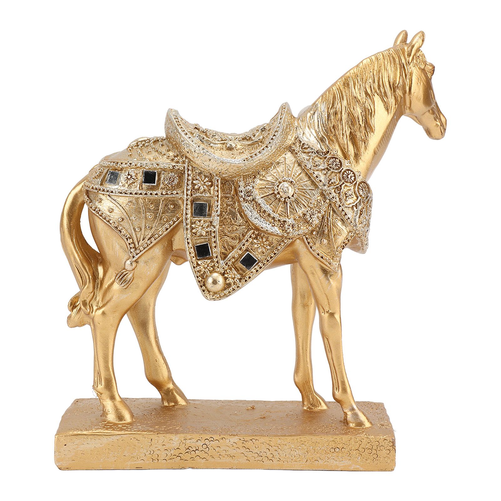 Horse Standing Statue Rearing Art Figurine Decorative Sculpture Home Decor Accent Piece Ornament โ image 3