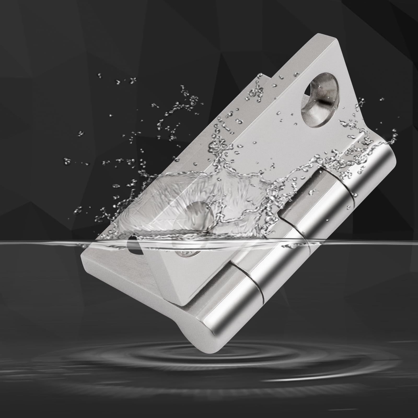 316 Stainless Steel Hinges Marine Grade 2" x 2" Heavy Duty Boat Hatch Hinge (50 mm X 50 mm) 4 Pack Casting Cabinet Door Hinge with Screws — image 3