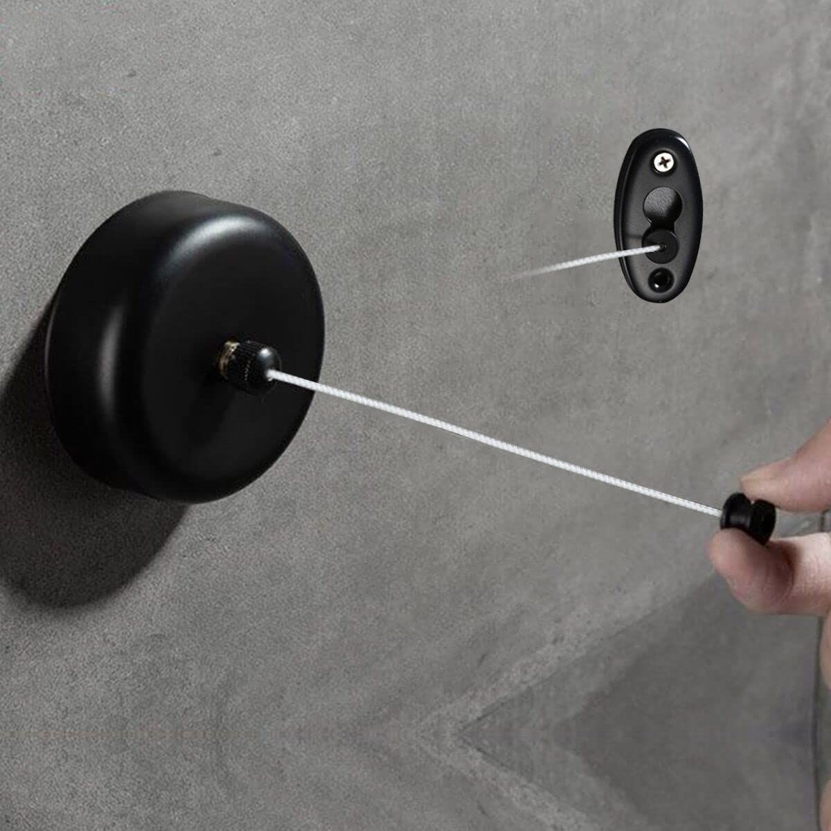 Retractable ClotheslineStainless Steel,Stainless Steel Clothing Line Dryer Wall Mounted for Shower Room Bathroom Laundry-Black — image 5