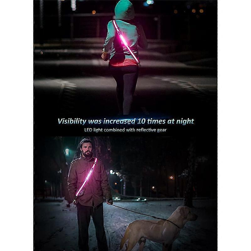 LED Reflective Belt, Rechargeable Running Gear for Walking at Night — image 2