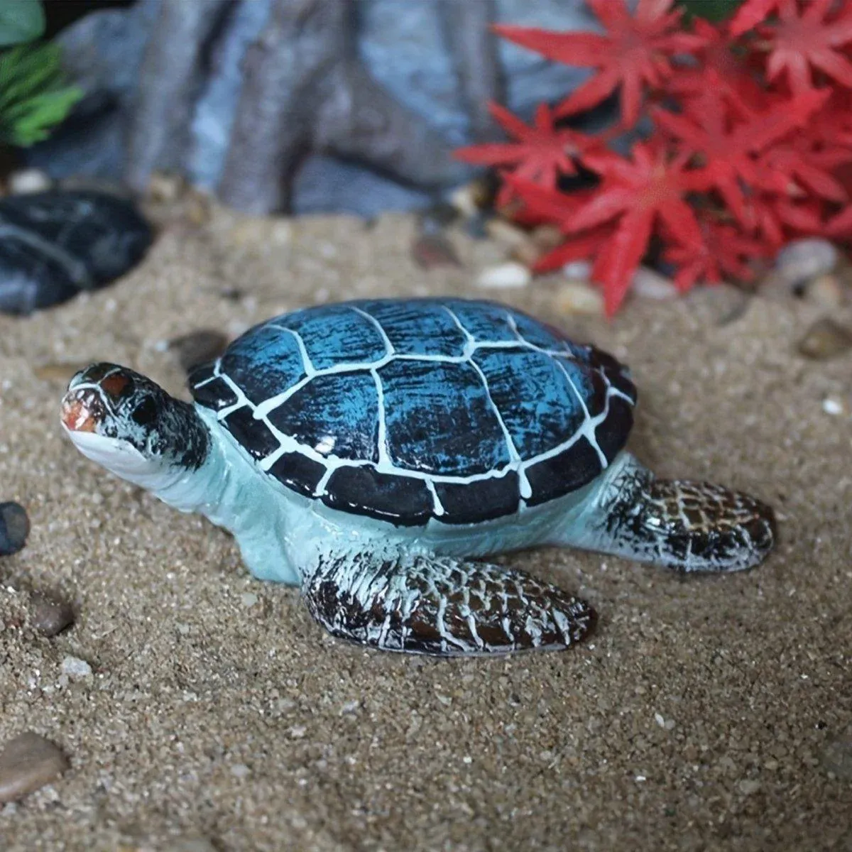 Resin Sea Turtle Aquarium Ornament Underwater Decor for Home and Fish Tank Use — image 5