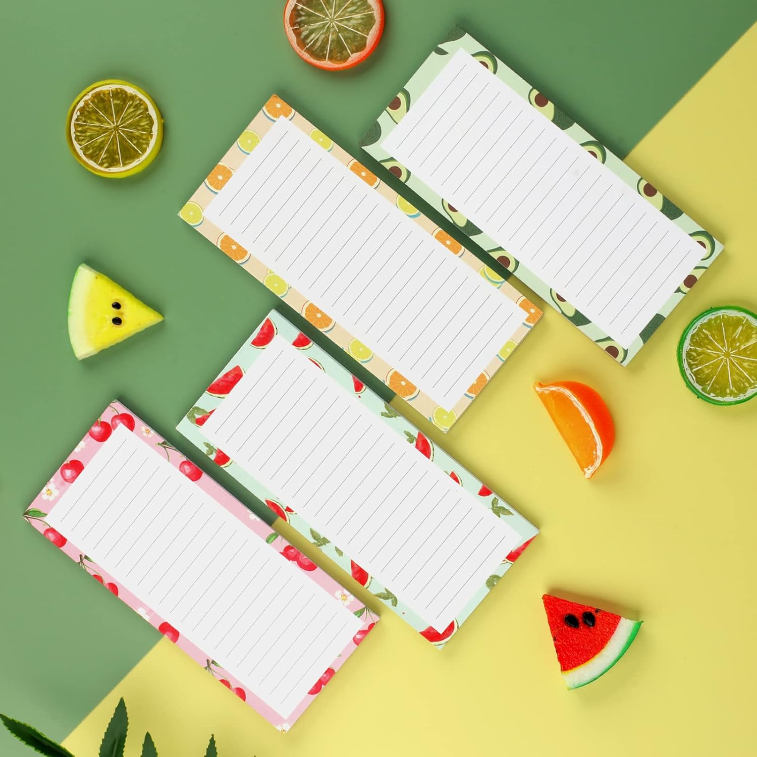 4 Pack Magnetic Notepads for Refrigerator, Grocery List Magnet Pad Fridge, Fruit Design Full Back Shopping Lists, 50 Sheets Per Note Pads โ image 5